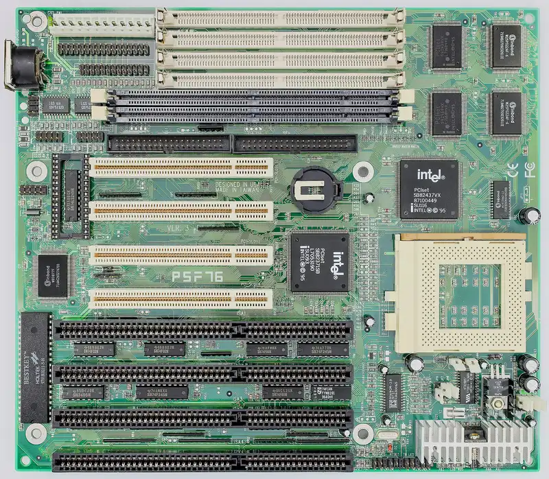 Motherboard with its chipset, the hardware Windows drivers talk to